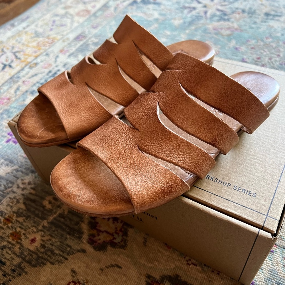 Bedstu Brown Sandals with Leather Straps